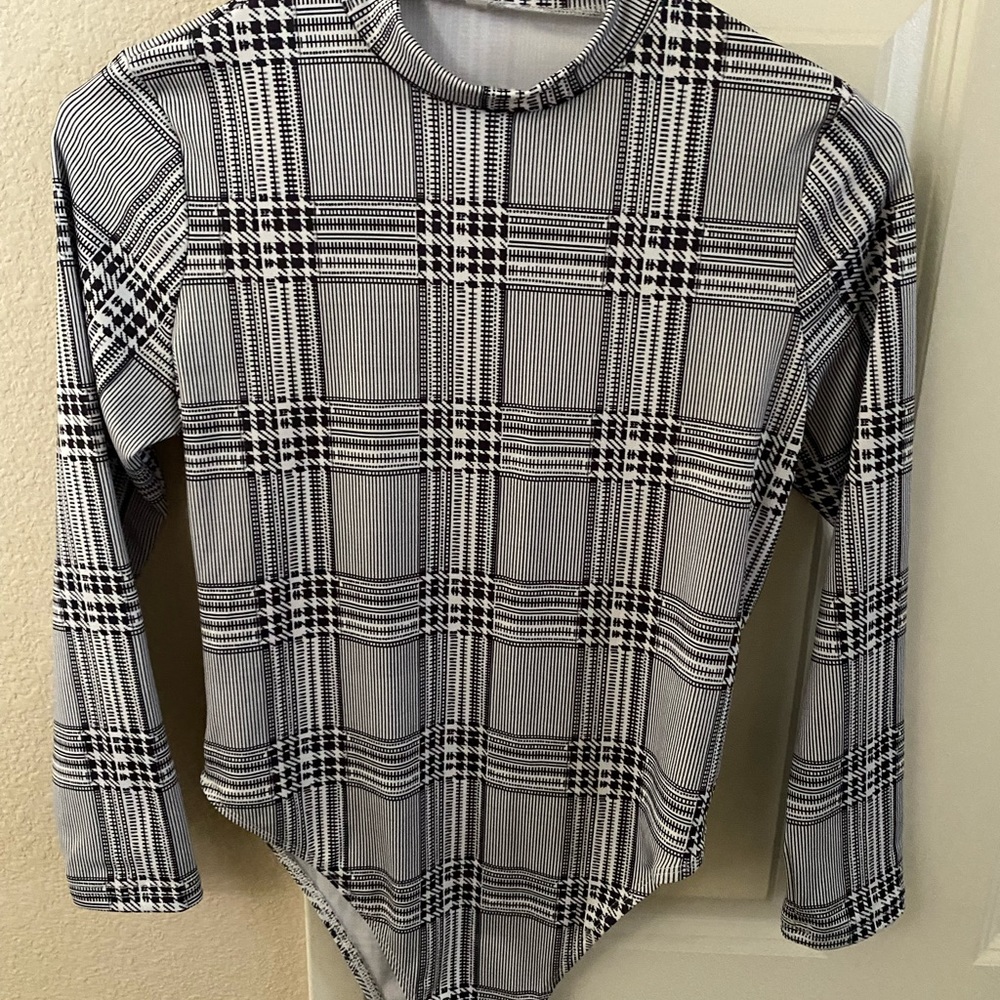 Plaid bodysuit